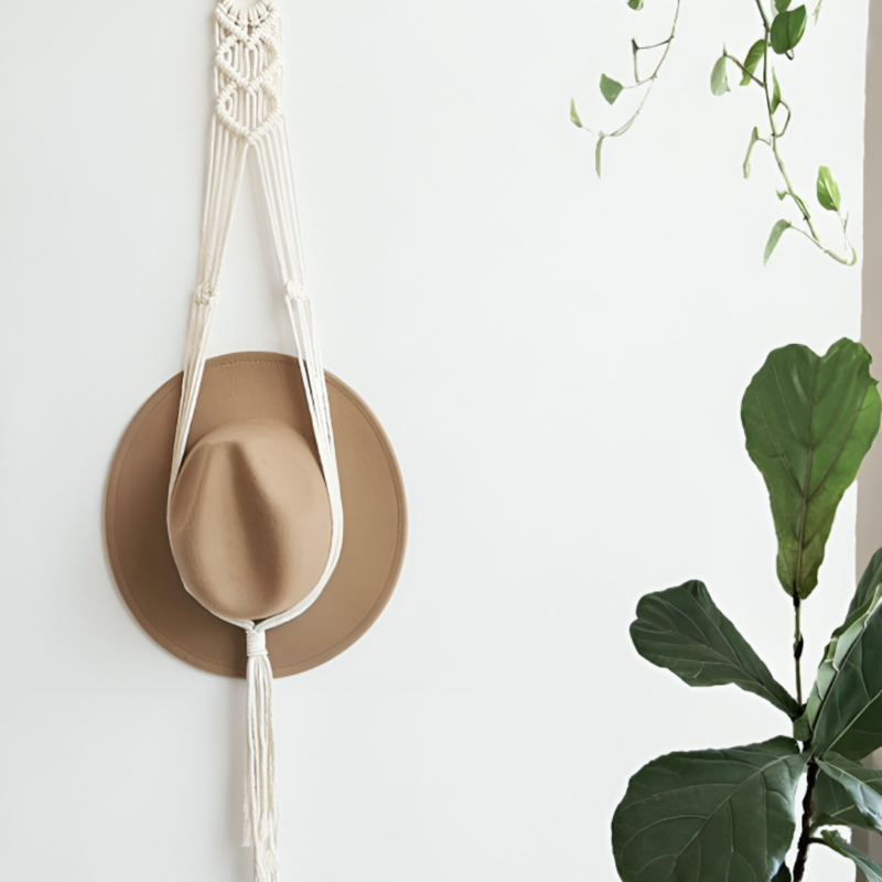 The Macramé Hat Holder